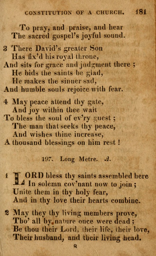 A Selection of Psalms and Hymns: done under the appointment of the Philadelphian Association (4th ed.) page 181