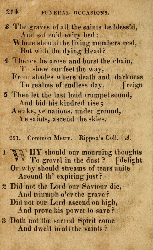 A Selection of Psalms and Hymns: done under the appointment of the Philadelphian Association (4th ed.) page 214