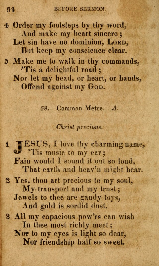 A Selection of Psalms and Hymns: done under the appointment of the Philadelphian Association (4th ed.) page 54