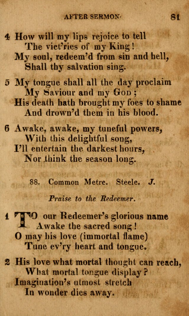 A Selection of Psalms and Hymns: done under the appointment of the Philadelphian Association (4th ed.) page 81