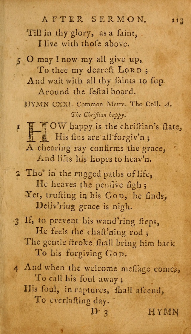 A Selection of Psalms and Hymns: done under the appointment of  the Philadelphian Association page 113