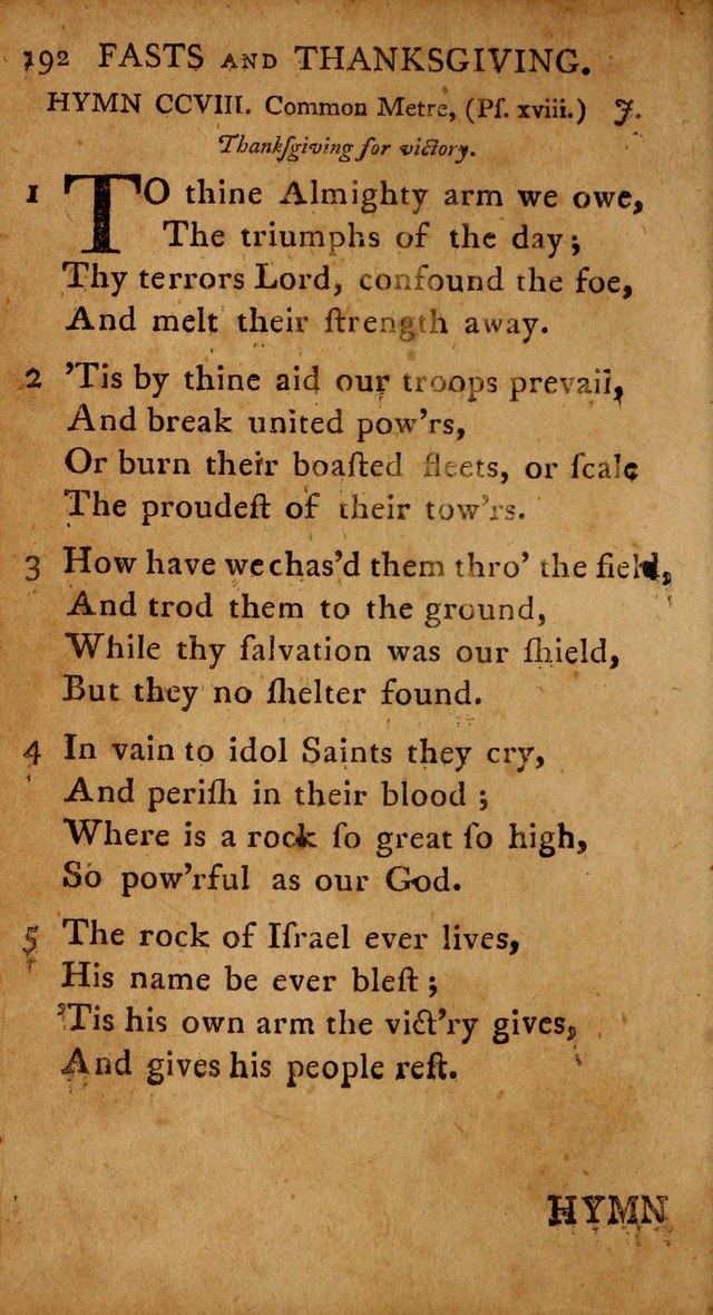 A Selection of Psalms and Hymns: done under the appointment of  the Philadelphian Association page 192