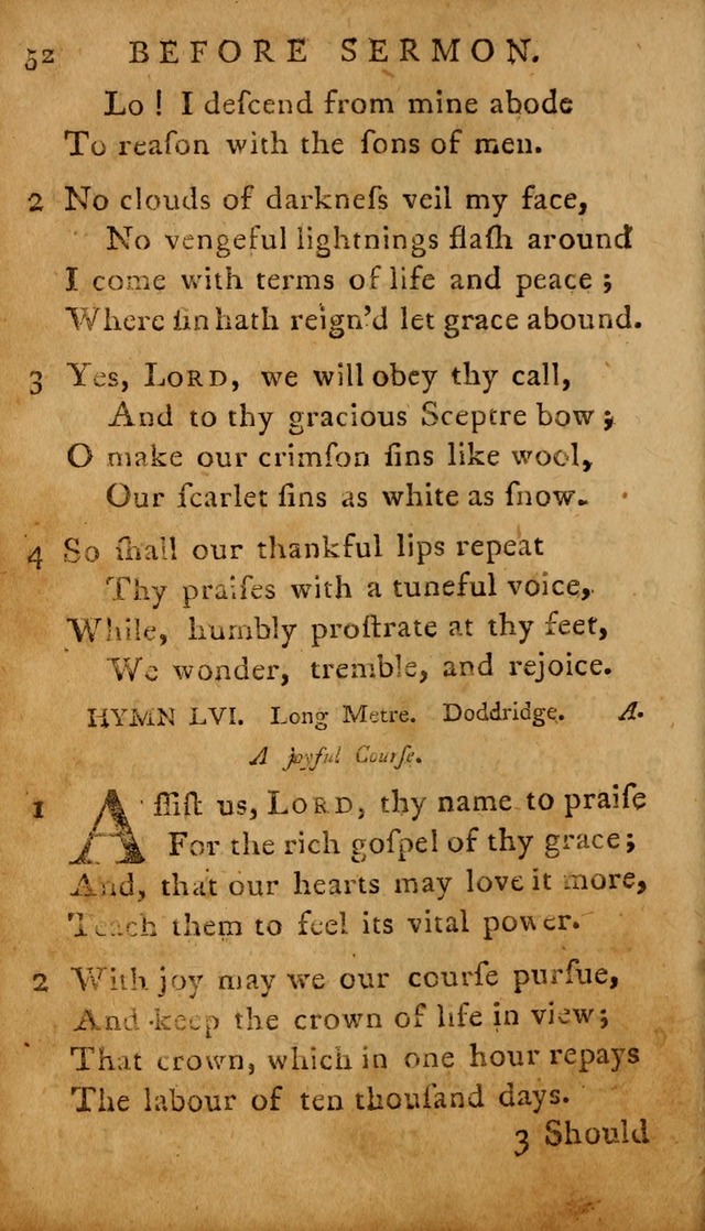 A Selection of Psalms and Hymns: done under the appointment of  the Philadelphian Association page 52