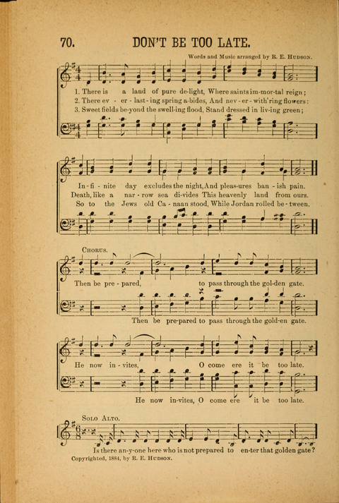 Songs of Peace, Love and Joy: for Sabbath Schools and Gospel Meetings page 70