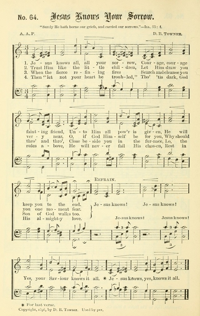 Sacred Songs No. 1: compiled and arranged for use in gospel meetings, Sunday schools, prayer meetings and other religious services page 64