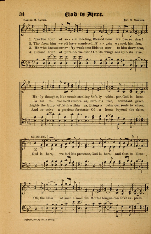 Sunlit Songs: for use in meetings for Christian worship or work page 34