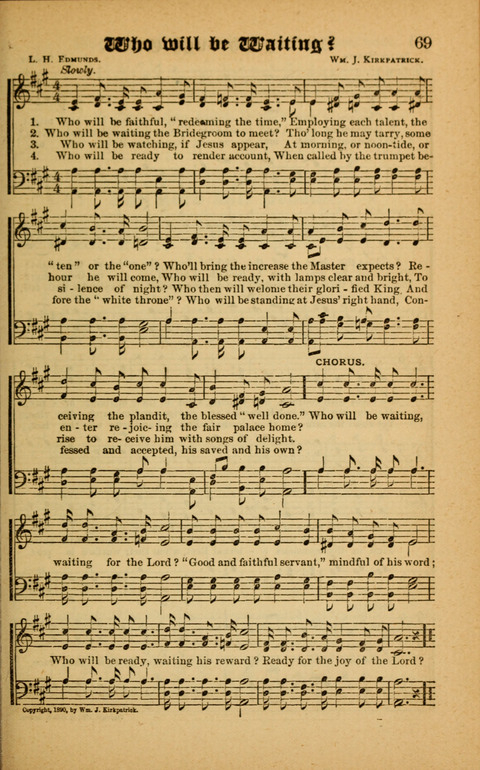 Sunlit Songs: for use in meetings for Christian worship or work page 69