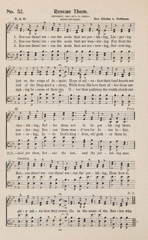 Service in Song: The cream of all the best songs, of all the best writers, together with Orders of Service for the Sunday School page 52