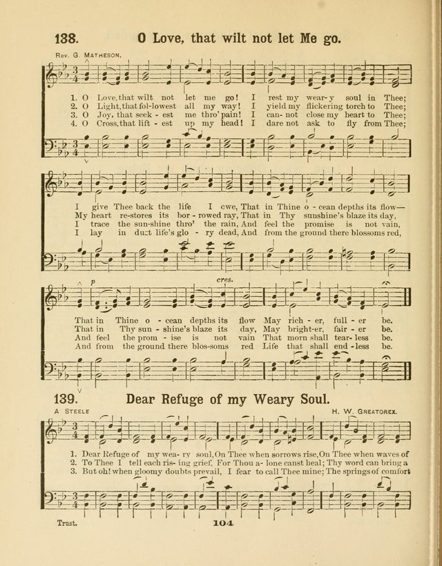 Select Songs No. 2: for the singing service in the prayer meeting; Sunday school; Christian Endeavor meetings page 104