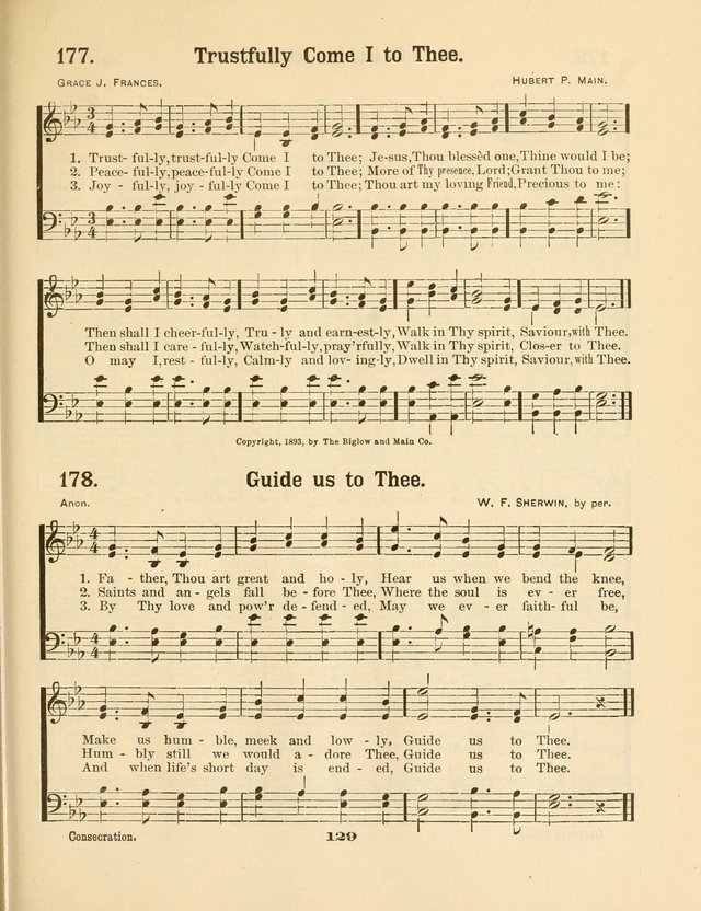 Select Songs No. 2: for the singing service in the prayer meeting; Sunday school; Christian Endeavor meetings page 129