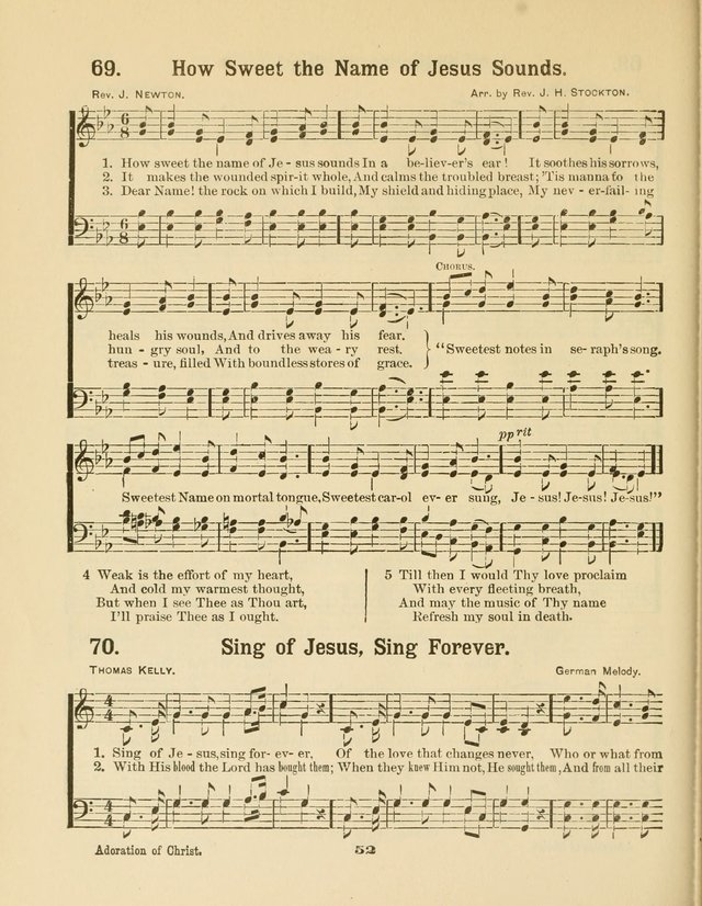 Select Songs No. 2: for the singing service in the prayer meeting; Sunday school; Christian Endeavor meetings page 52