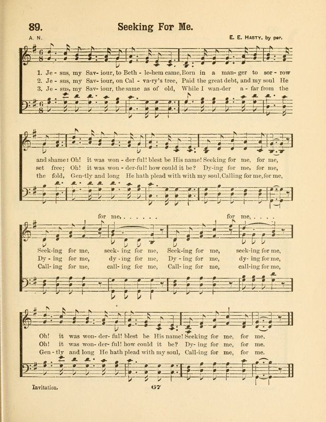 Select Songs No. 2: for the singing service in the prayer meeting; Sunday school; Christian Endeavor meetings page 67