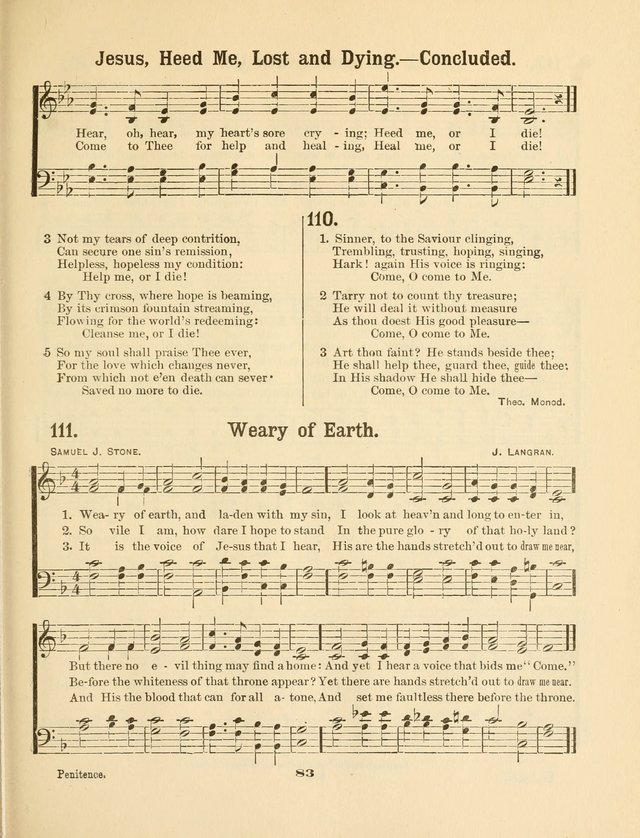Select Songs No. 2: for the singing service in the prayer meeting; Sunday school; Christian Endeavor meetings page 83