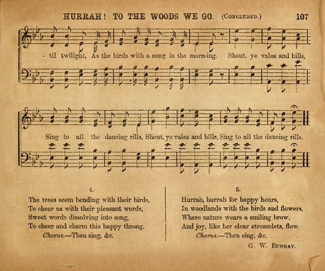 Sabbath School Bell No. 2: a superior collection of choice tunes, newly arranged and composed, and a large number of excellent hymns written expressly for this work, which are well adapted for...      page 107