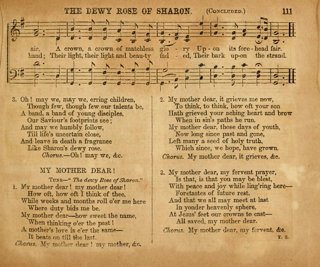 Sabbath School Bell No. 2: a superior collection of choice tunes, newly arranged and composed, and a large number of excellent hymns written expressly for this work, which are well adapted for...      page 111