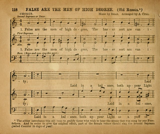 Sabbath School Bell No. 2: a superior collection of choice tunes, newly arranged and composed, and a large number of excellent hymns written expressly for this work, which are well adapted for...      page 118