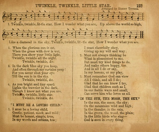 Sabbath School Bell No. 2: a superior collection of choice tunes, newly arranged and composed, and a large number of excellent hymns written expressly for this work, which are well adapted for...      page 123
