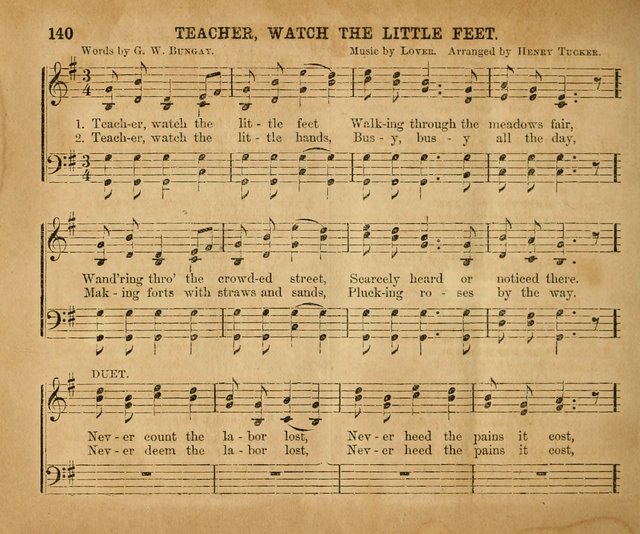 Sabbath School Bell No. 2: a superior collection of choice tunes, newly arranged and composed, and a large number of excellent hymns written expressly for this work, which are well adapted for...      page 140