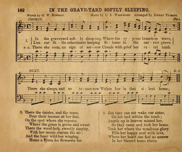 Sabbath School Bell No. 2: a superior collection of choice tunes, newly arranged and composed, and a large number of excellent hymns written expressly for this work, which are well adapted for...      page 142