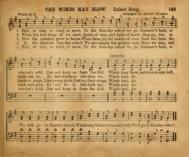 Sabbath School Bell No. 2: a superior collection of choice tunes, newly arranged and composed, and a large number of excellent hymns written expressly for this work, which are well adapted for...      page 143