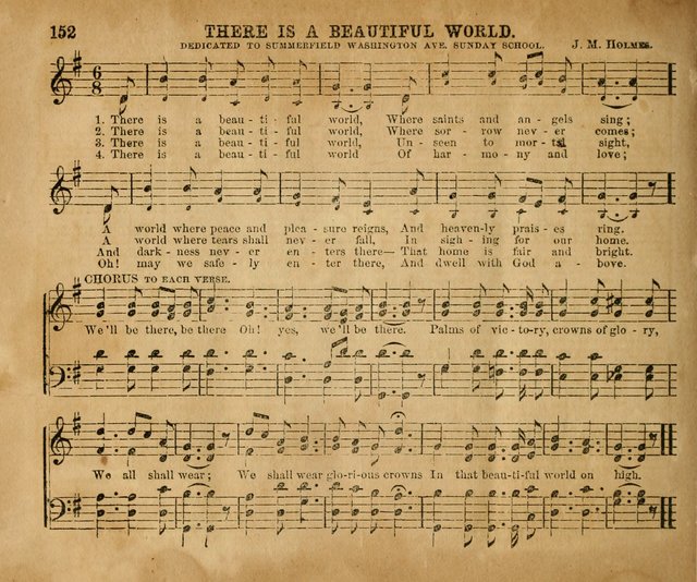 Sabbath School Bell No. 2: a superior collection of choice tunes, newly arranged and composed, and a large number of excellent hymns written expressly for this work, which are well adapted for...      page 152