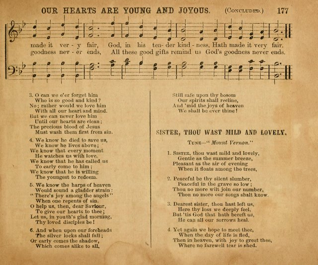 Sabbath School Bell No. 2: a superior collection of choice tunes, newly arranged and composed, and a large number of excellent hymns written expressly for this work, which are well adapted for...      page 177