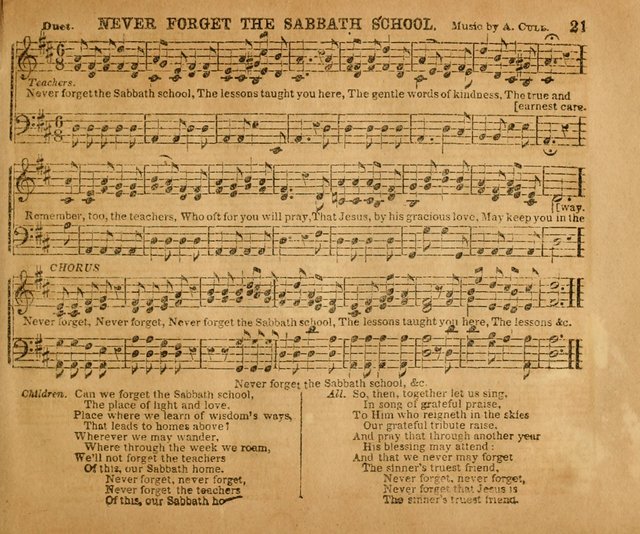 Sabbath School Bell No. 2: a superior collection of choice tunes, newly arranged and composed, and a large number of excellent hymns written expressly for this work, which are well adapted for...      page 21