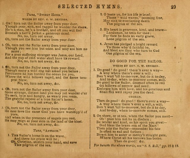 Sabbath School Bell No. 2: a superior collection of choice tunes, newly arranged and composed, and a large number of excellent hymns written expressly for this work, which are well adapted for...      page 29