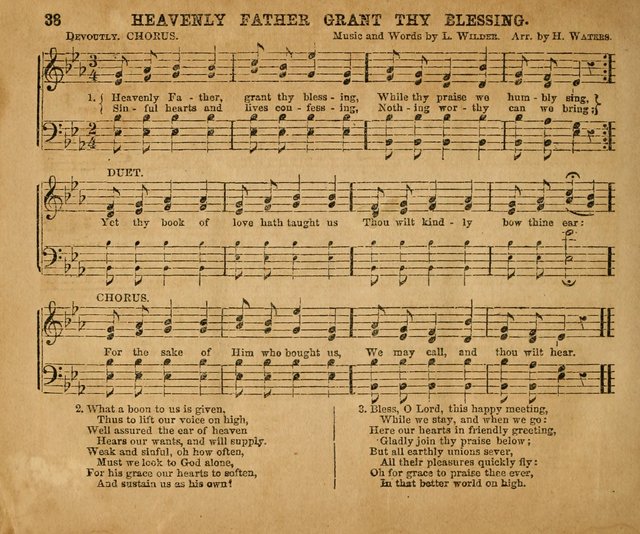 Sabbath School Bell No. 2: a superior collection of choice tunes, newly arranged and composed, and a large number of excellent hymns written expressly for this work, which are well adapted for...      page 38
