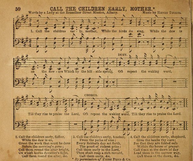 Sabbath School Bell No. 2: a superior collection of choice tunes, newly arranged and composed, and a large number of excellent hymns written expressly for this work, which are well adapted for...      page 50