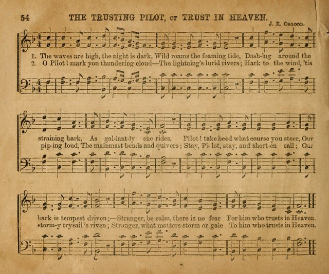 Sabbath School Bell No. 2: a superior collection of choice tunes, newly arranged and composed, and a large number of excellent hymns written expressly for this work, which are well adapted for...      page 54