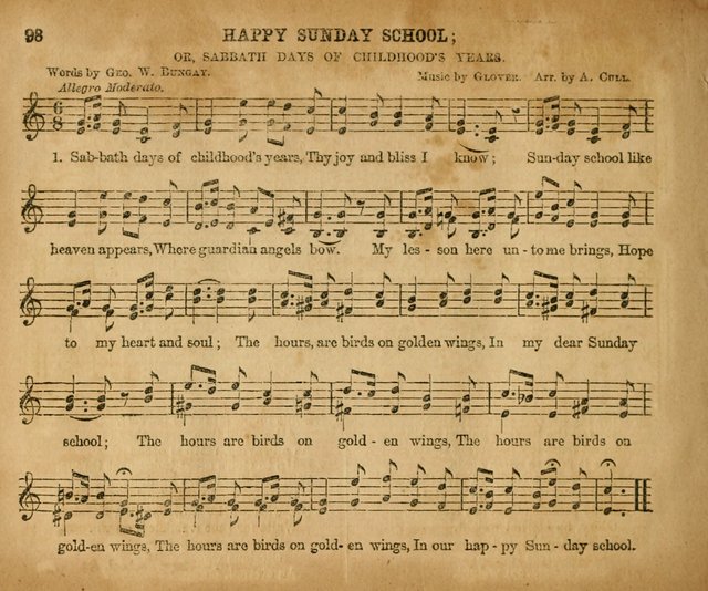 Sabbath School Bell No. 2: a superior collection of choice tunes, newly arranged and composed, and a large number of excellent hymns written expressly for this work, which are well adapted for...      page 98