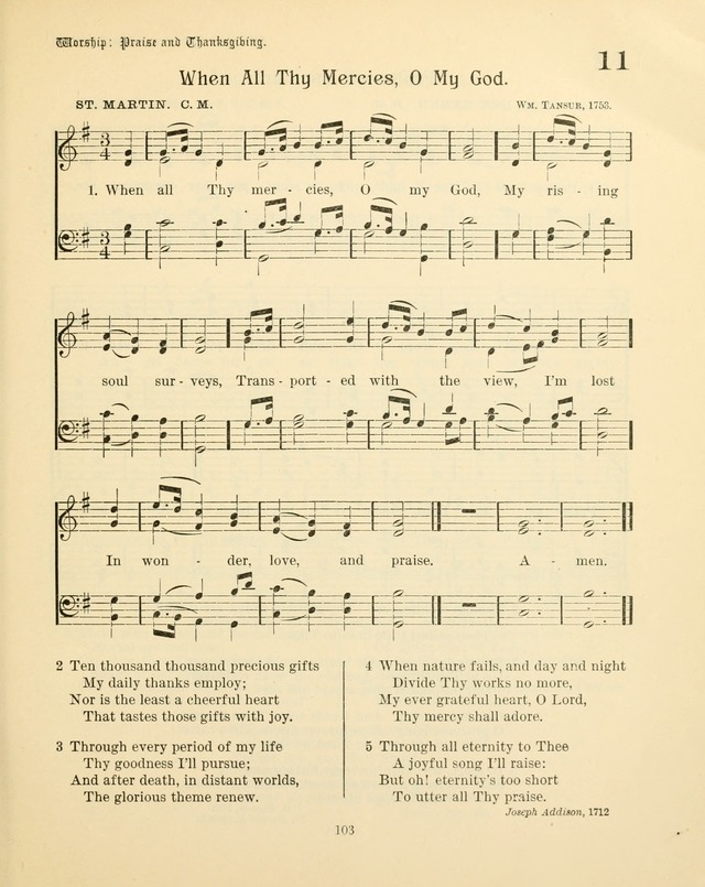 Sunday-School Book: with music: for the use of the Evangelical Lutheran congregations (Rev. and Enl.) page 105