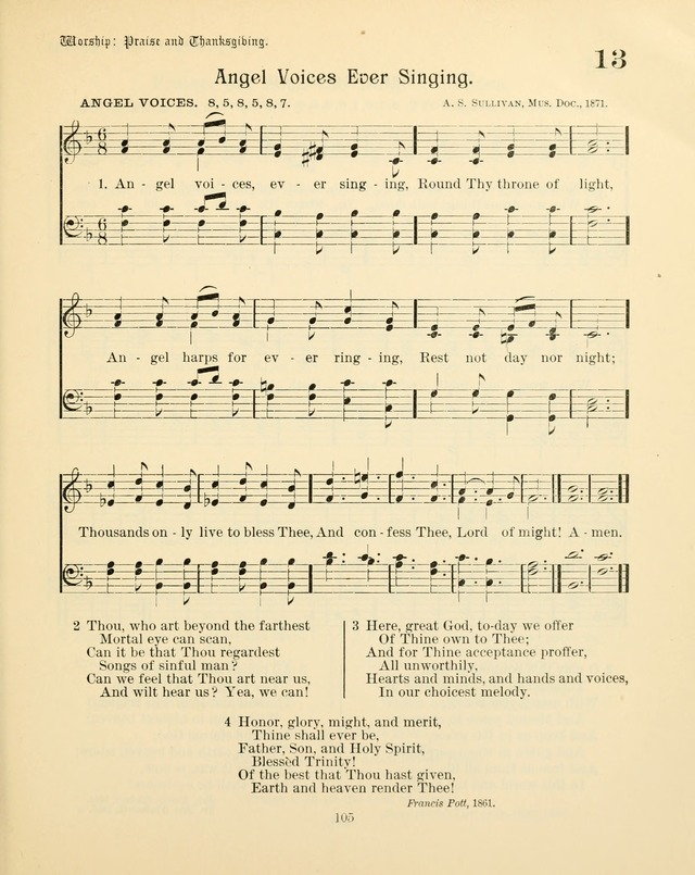 Sunday-School Book: with music: for the use of the Evangelical Lutheran congregations (Rev. and Enl.) page 107