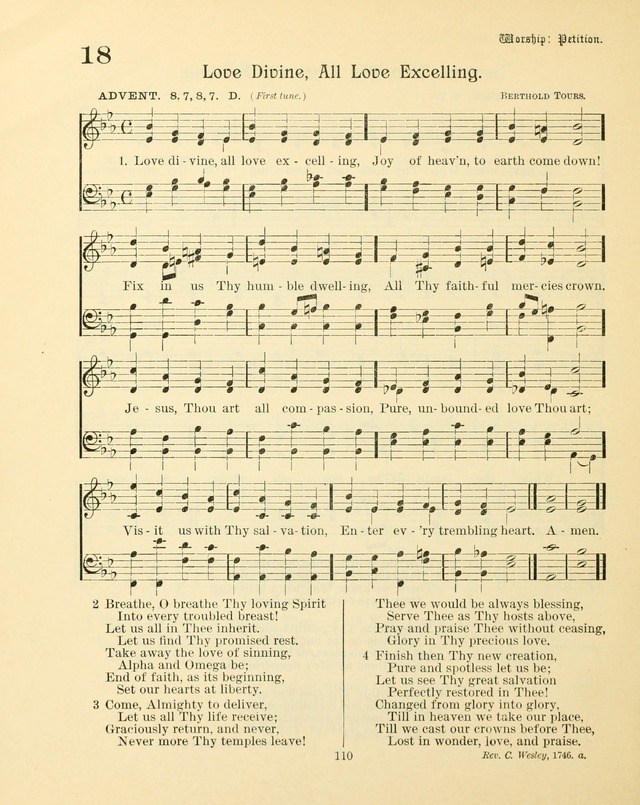 Sunday-School Book: with music: for the use of the Evangelical Lutheran congregations (Rev. and Enl.) page 112