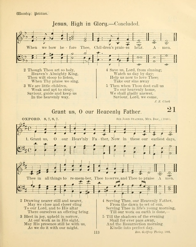 Sunday-School Book: with music: for the use of the Evangelical Lutheran congregations (Rev. and Enl.) page 115