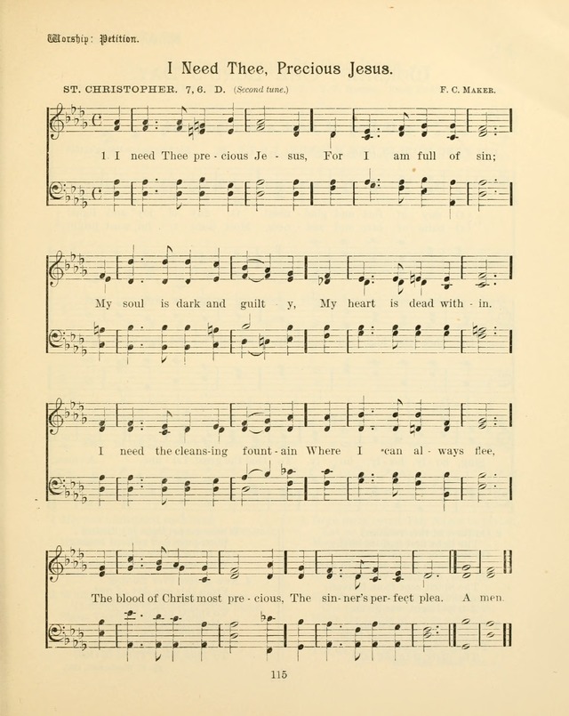 Sunday-School Book: with music: for the use of the Evangelical Lutheran congregations (Rev. and Enl.) page 117
