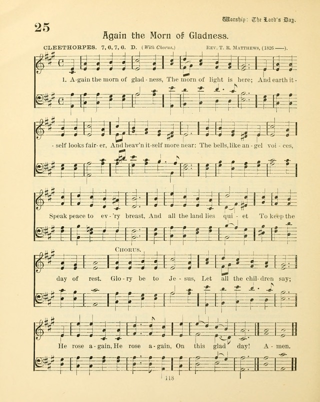 Sunday-School Book: with music: for the use of the Evangelical Lutheran congregations (Rev. and Enl.) page 120