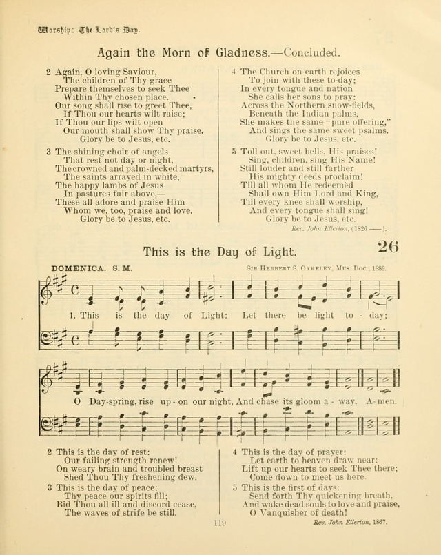 Sunday-School Book: with music: for the use of the Evangelical Lutheran congregations (Rev. and Enl.) page 121
