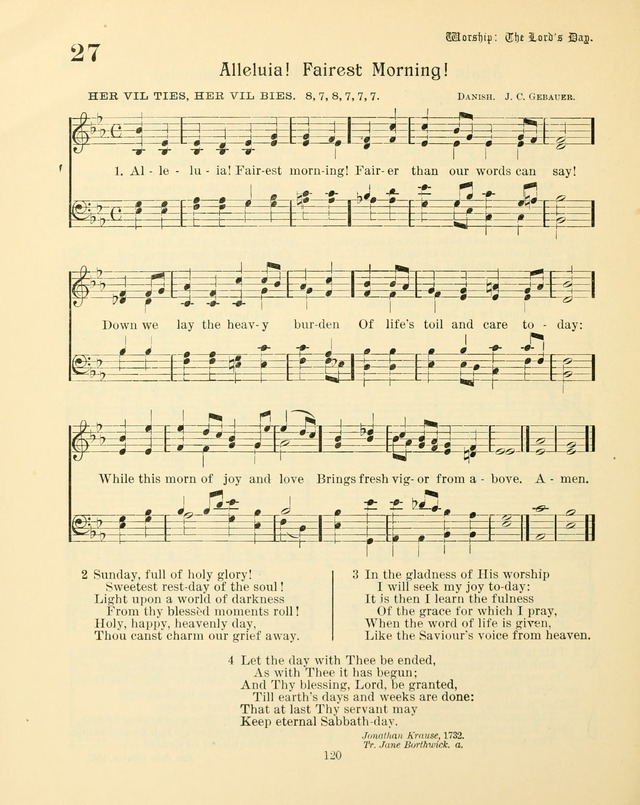 Sunday-School Book: with music: for the use of the Evangelical Lutheran congregations (Rev. and Enl.) page 122