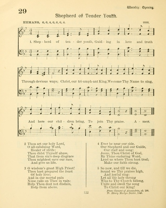 Sunday-School Book: with music: for the use of the Evangelical Lutheran congregations (Rev. and Enl.) page 124