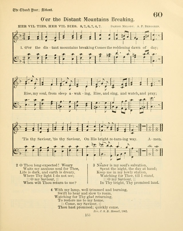 Sunday-School Book: with music: for the use of the Evangelical Lutheran congregations (Rev. and Enl.) page 155