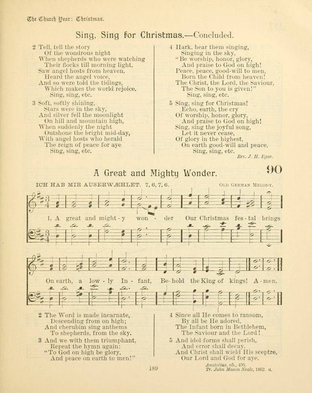 Sunday-School Book: with music: for the use of the Evangelical Lutheran congregations (Rev. and Enl.) page 191