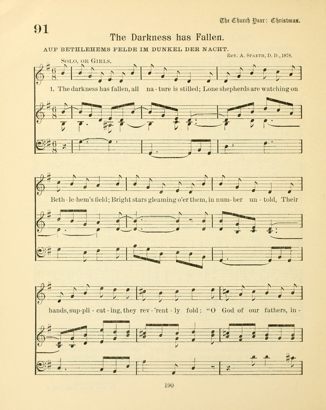 Sunday-School Book: with music: for the use of the Evangelical Lutheran congregations (Rev. and Enl.) page 192