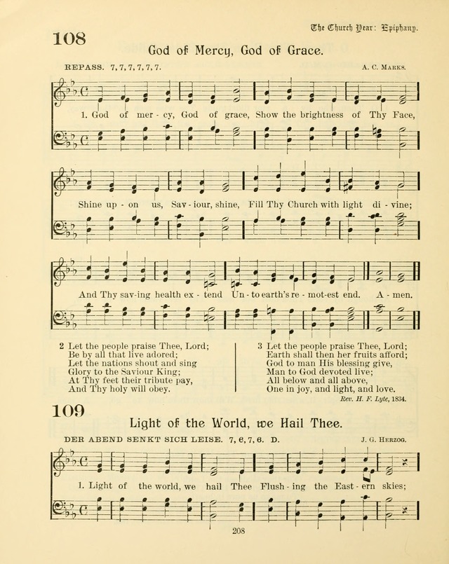Sunday-School Book: with music: for the use of the Evangelical Lutheran congregations (Rev. and Enl.) page 210