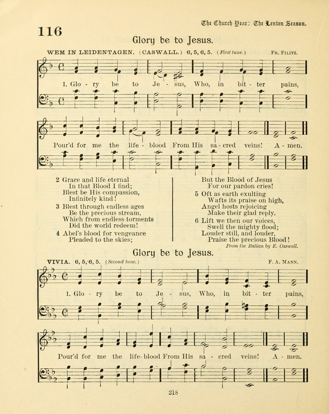 Sunday-School Book: with music: for the use of the Evangelical Lutheran congregations (Rev. and Enl.) page 220