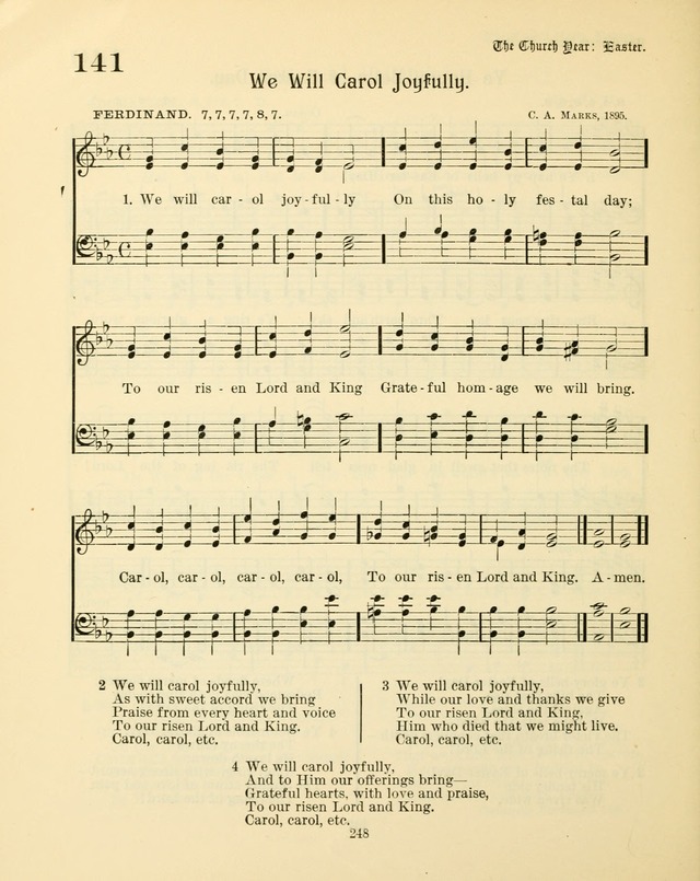 Sunday-School Book: with music: for the use of the Evangelical Lutheran congregations (Rev. and Enl.) page 250