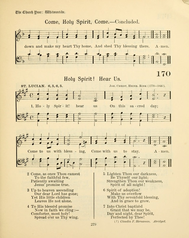 Sunday-School Book: with music: for the use of the Evangelical Lutheran congregations (Rev. and Enl.) page 281