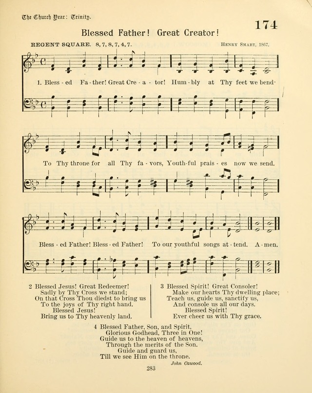 Sunday-School Book: with music: for the use of the Evangelical Lutheran congregations (Rev. and Enl.) page 285