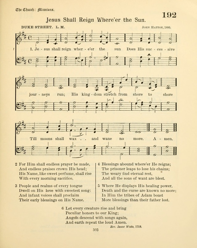 Sunday-School Book: with music: for the use of the Evangelical Lutheran congregations (Rev. and Enl.) page 305